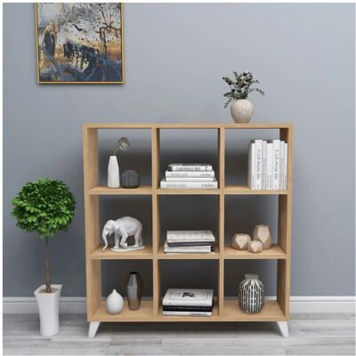 URBN Living - 9 Cube Square Bookcase - Pine - Bookcase URBN Living - 9 Cube Square Bookcase - Pine - Bookcase