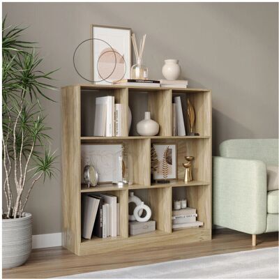 URBN Living - Oak 8-Cube Asymmetrical - Wooden - Storage Cabinet URBN Living - Oak 8-Cube Asymmetrical - Wooden - Storage Cabinet