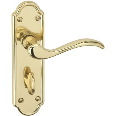 URBN Living - Lever Latch Door Handles - Polished Brass - Round Rose - Door Handles URBN Living - Lever Latch Door Handles - Polished Brass - Round Rose - Door Handles