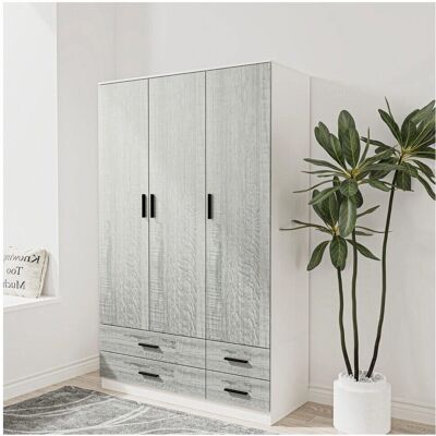 URBN Living Wardrobe - 3 Door 4 Drawer - Wardrobe URBN Living Wardrobe - 3 Door 4 Drawer - Wardrobe