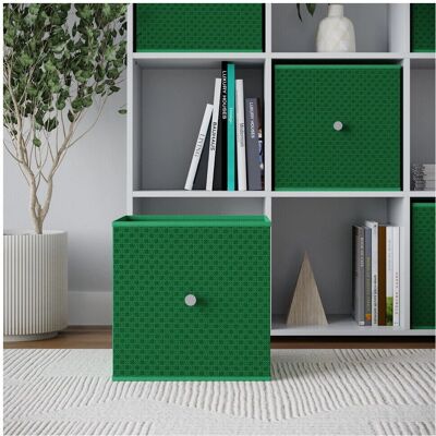 URBN Living - Foldable Fabric Storage Cube - Green - Storage Cube URBN Living - Foldable Fabric Storage Cube - Green - Storage Cube
