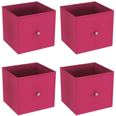 URBN Living - Foldable Storage Cube - Fuchsia - Handle - Storage Cube URBN Living - Foldable Storage Cube - Fuchsia - Handle - Storage Cube