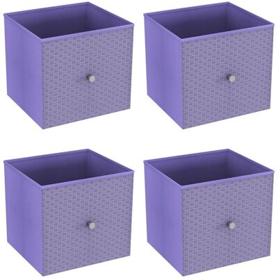 URBN Living - Foldable Woven Storage Cube - Lilac URBN Living - Foldable Woven Storage Cube - Lilac