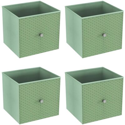 URBN Living - 4-Pastel-Green - Foldable - Woven Fabric Storage Cube URBN Living - 4-Pastel-Green - Foldable - Woven Fabric Storage Cube