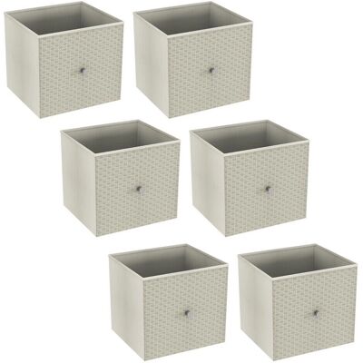 URBN Living - Foldable Woven Fabric Storage Cube - Beige - Storage Cube URBN Living - Foldable Woven Fabric Storage Cube - Beige - Storage Cube