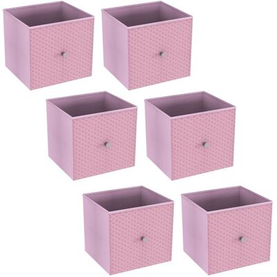 URBN Living - Foldable Woven Fabric Storage Cube - Pastel Pink URBN Living - Foldable Woven Fabric Storage Cube - Pastel Pink