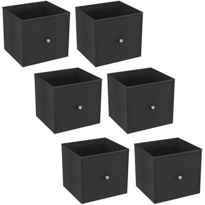 URBN Living - 6 - Foldable Fabric - Black - Storage Cube URBN Living - 6 - Foldable Fabric - Black - Storage Cube