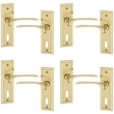 URBN Living - Como Dual Lever - Polished Brass - Door Handles URBN Living - Como Dual Lever - Polished Brass - Door Handles