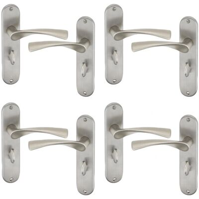 URBN Living - Lyon - Satin Nickel - 4/6Pcs - Door Lever Set URBN Living - Lyon - Satin Nickel - 4/6Pcs - Door Lever Set