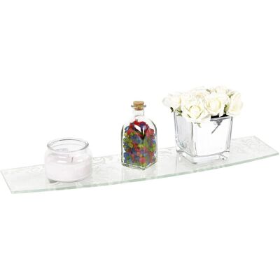 URBN Living - White Design - Damask Floral - Wall Shelf URBN Living - White Design - Damask Floral - Wall Shelf