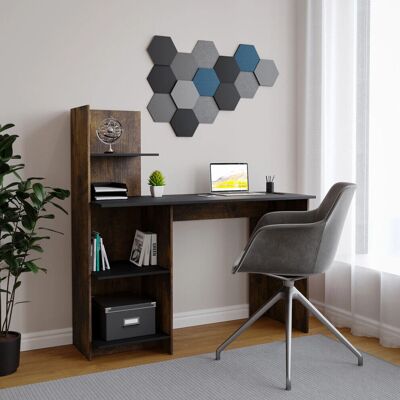 URBN Living - Rustic Brown-Black 4 Tier Computer Desk - Desk URBN Living - Rustic Brown-Black 4 Tier Computer Desk - Desk