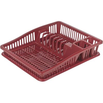 URBN-CHEF - Dish Rack Drainer - Maroon - Plastic - Dish Rack Drainer URBN-CHEF - Dish Rack Drainer - Maroon - Plastic - Dish Rack Drainer
