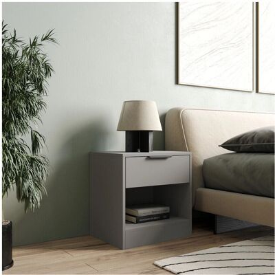 URBN Living - Grey 1-Drawer - Grey - 1-Drawer - Bedside Table URBN Living - Grey 1-Drawer - Grey - 1-Drawer - Bedside Table