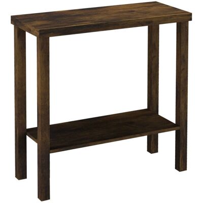 URBN Living - Rustic Brown Console Table - 2-Tier - Console Table URBN Living - Rustic Brown Console Table - 2-Tier - Console Table
