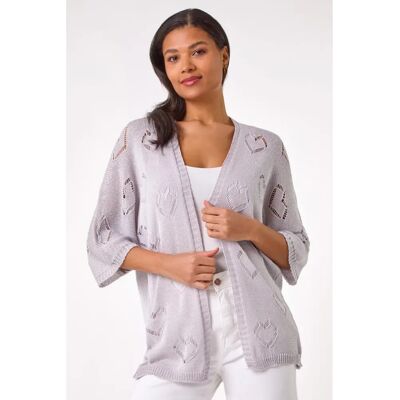 Gilet en maille cœur argenté Roman Originals UK - Femme - Publicité Gilet en maille cœur argenté Roman Originals UK - Femme - Publicité