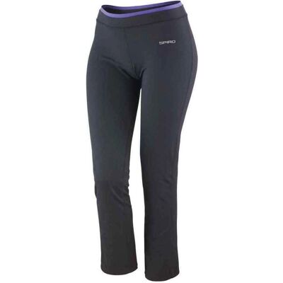 Spiro Womens Fitness Jogging Bottoms - Black/Lavender - 14 UK Spiro Womens Fitness Jogging Bottoms - Black/Lavender - 14 UK