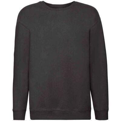 Fruit of the Loom Black Kids Drop Shoulder Sweatshirt - Kids Clothing Fruit of the Loom Black Kids Drop Shoulder Sweatshirt - Kids Clothing