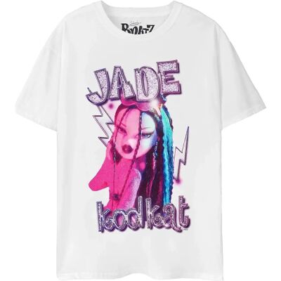 Bratz Kool Kat Jade T-Shirt - Short-Sleeved, Graphic Print, Lightning Bratz Kool Kat Jade T-Shirt - Short-Sleeved, Graphic Print, Lightning
