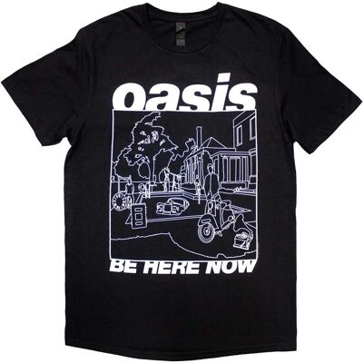 Oasis Be Here Now Line Drawing T-Shirt - T-shirt Oasis Be Here Now Line Drawing T-Shirt - T-shirt