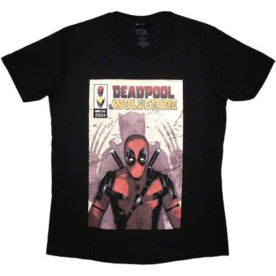 Marvel Comics Deadpool Wolverine Black T-Shirt - Unisex Adult L Marvel Comics Deadpool Wolverine Black T-Shirt - Unisex Adult L