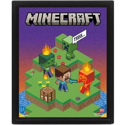 Minecraft Minecraft Terrain Switch Impression 3D Lenticulaires - Impression Décorative Minecraft Minecraft Terrain Switch Impression 3D Lenticulaires - Impression Décorative