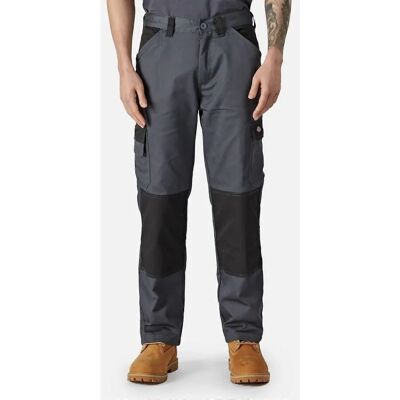 Dickies Mens Plain Work Trousers - Grey/Black - Work Trousers Dickies Mens Plain Work Trousers - Grey/Black - Work Trousers