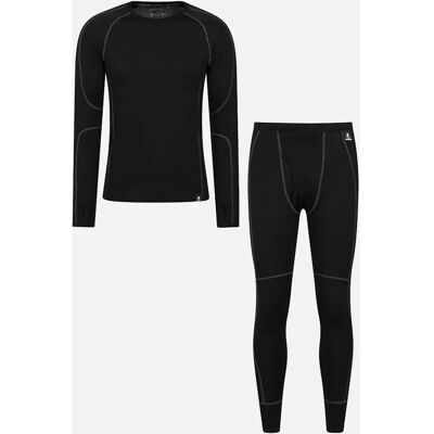 Mountain Warehouse Asgard Merino Woll Basisschicht-Set - Schwarz - XXS Mountain Warehouse Asgard Merino Woll Basisschicht-Set - Schwarz - XXS