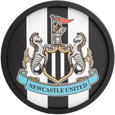 Newcastle United FC - Metal Crest Sign - White/Black - Sign Newcastle United FC - Metal Crest Sign - White/Black - Sign