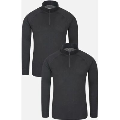 Mountain Warehouse Talus Schwarzes L Basisschicht-Top - Herren Mountain Warehouse Talus Schwarzes L Basisschicht-Top - Herren