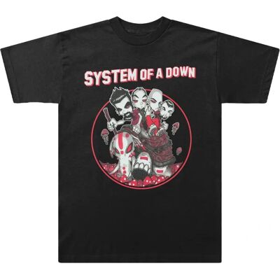 Pertemba FR - Black Mushroom People T-Shirt - T-Shirt Pertemba FR - Black Mushroom People T-Shirt - T-Shirt