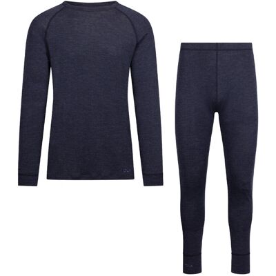 Trespass Demian DLX Base Layer Set - Marine, Lange mouwen, Elastische taille Trespass Demian DLX Base Layer Set - Marine, Lange mouwen, Elastische taille