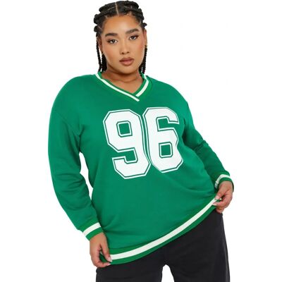 Yours Green '96' Varsity Sweatshirt - Sweater Yours Green '96' Varsity Sweatshirt - Sweater