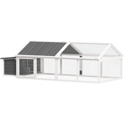 PawHut Wooden Chicken Coop - Openable Roof - 4-8 Chickens PawHut Wooden Chicken Coop - Openable Roof - 4-8 Chickens