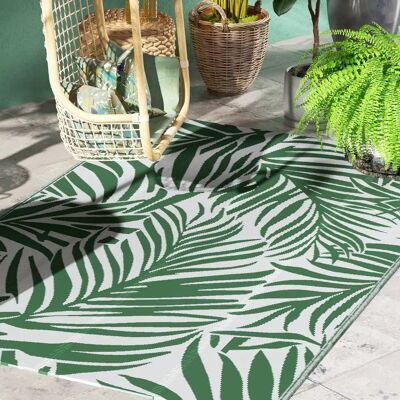 Outsunny - 1.5x2.4m - Green and White - Outdoor Rug Outsunny - 1.5x2.4m - Green and White - Outdoor Rug