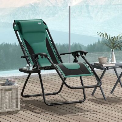 Outsunny - Zero Gravity Lounger - Cup Holder - Lounge Chair Outsunny - Zero Gravity Lounger - Cup Holder - Lounge Chair