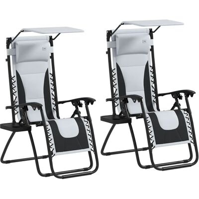Outsunny - Zero Gravity - Grey - Lounger Chair Outsunny - Zero Gravity - Grey - Lounger Chair