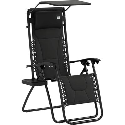 Outsunny Model - Zero Gravity Lounger - Folding Reclining Chair - Black Outsunny Model - Zero Gravity Lounger - Folding Reclining Chair - Black