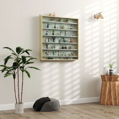 HOMCOM 7-Tier Wall Display Cabinet - Wall Display Cabinet HOMCOM 7-Tier Wall Display Cabinet - Wall Display Cabinet