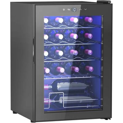 Homcom 20 Bottle Wine Cooler - Glass Door - LED Light Homcom 20 Bottle Wine Cooler - Glass Door - LED Light