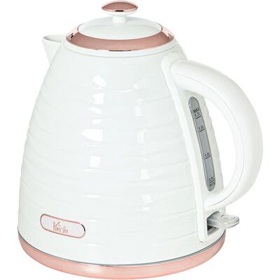 HOMCOM Electric Kettle - Fast Boil - 1.7L - White Ripple - Kettle HOMCOM Electric Kettle - Fast Boil - 1.7L - White Ripple - Kettle
