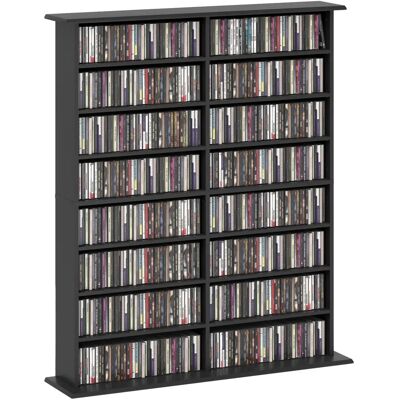 Homcom Black CD/DVD/Blu-ray Storage Shelf - CD/DVD Storage Tower Homcom Black CD/DVD/Blu-ray Storage Shelf - CD/DVD Storage Tower