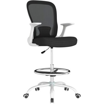 HOMCOM Mesh Draughtsman Chair - Ergonomic Drafting Chair - Chair HOMCOM Mesh Draughtsman Chair - Ergonomic Drafting Chair - Chair