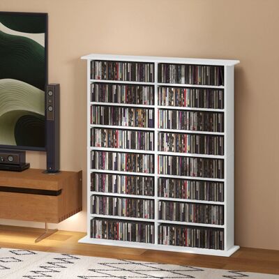 Homcom White CD Storage - Storage Shelf for Office Homcom White CD Storage - Storage Shelf for Office