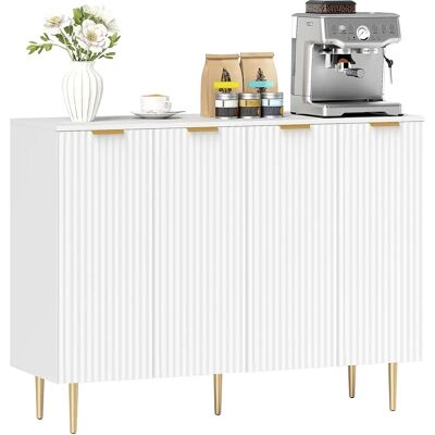 Homcom White Mdf Sideboard - Adjustable Shelves, 120x40x90cm Homcom White Mdf Sideboard - Adjustable Shelves, 120x40x90cm