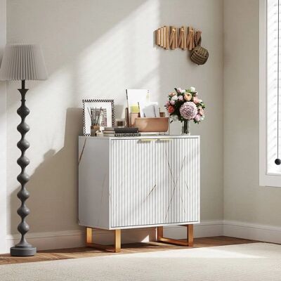 HOMCOM White Sideboard - 2 Doors & Adjustable Shelves HOMCOM White Sideboard - 2 Doors & Adjustable Shelves