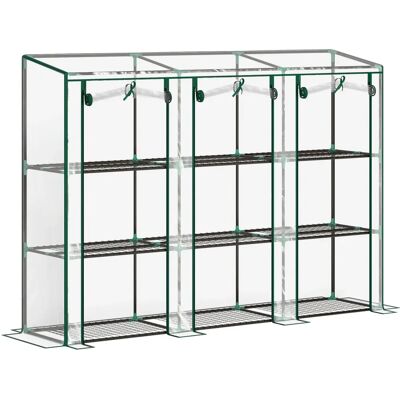 Outsunny 3 Tier Lean-to Mini Greenhouse - Mini Greenhouse Outsunny 3 Tier Lean-to Mini Greenhouse - Mini Greenhouse