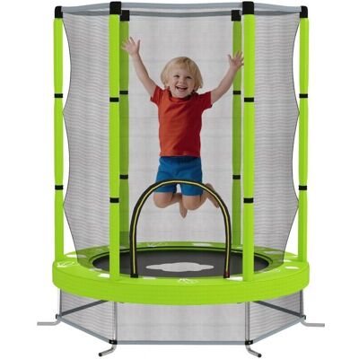 AIYAPLAY - 4.6FT Kids Trampoline - Green - Safety Net - Trampoline AIYAPLAY - 4.6FT Kids Trampoline - Green - Safety Net - Trampoline