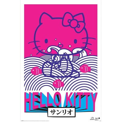 Hello Kitty Tokyo Rebel Maxi Poster - Fish Design - Gloss - 91cm x 61cm Hello Kitty Tokyo Rebel Maxi Poster - Fish Design - Gloss - 91cm x 61cm