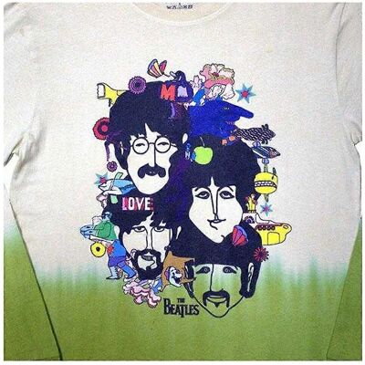 The Beatles Unisex Yellow Submarine Heads Collage T-Shirt - T-Shirt The Beatles Unisex Yellow Submarine Heads Collage T-Shirt - T-Shirt