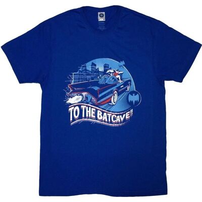 DC Comics Unisex Adulto Alla Batcaverna Maglietta Blu XXL - Maglietta DC Comics Unisex Adulto Alla Batcaverna Maglietta Blu XXL - Maglietta